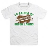 rather be green laning kids t shirt