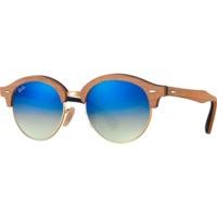 ray ban clubround wood rb4246m 11807q blue gradient flash