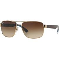 ray ban rb3530 00113 gold brownbrown gradient