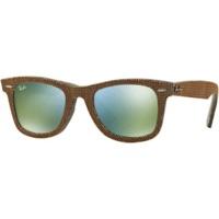 ray ban original wayfarer denim rb 2140 11912x brown on greygreen mirr ...