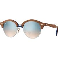 ray ban clubround wood rb4246m 12179u brownsilver gradient flash