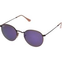 ray ban round metal rb3447 1671m brushed bronzedemi shin mirror violet