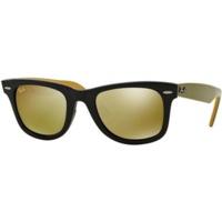 Ray-Ban Original Wayfarer Bicolor RB2140 1173/93 (black-olive green on yellow/green mirrored)