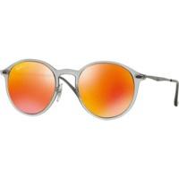Ray-Ban Round Light Ray RB4224 650/6Q (grey/red mirrored)