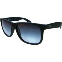 ray ban justin rb4165 6018g black rubbergradient grey