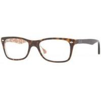 ray ban rx5228 5057 brown on beige texture