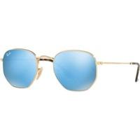 Ray-Ban Hexagonal Flat Lenses RB3548N 001/9O (gold/light blue gradient flash)