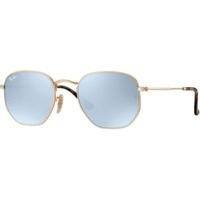 ray ban hexagonal flat lenses rb3548n 00130 goldsilver flash