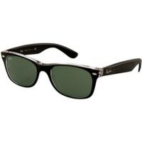 ray ban new wayfarer rb2132 6052 top black on transparentgreen