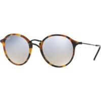 ray ban round fleck rb2447 11579u spotted black havanagrey flash gradi ...