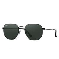 ray ban hexagonal flat lenses rb3548n 00258 blackpolarized green class ...