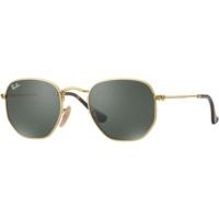 ray ban hexagonal flat lenses rb3548n 001 goldgreen classic