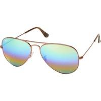 Ray-Ban Aviator Metal RB3025 9018/C3 (cooper/green-violet gradient mirrored)