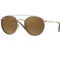 Ray-Ban Round Double Bridge RB3647N 001/57 (gold/polarized brown classic B-15)