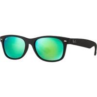 Ray-Ban New Wayfarer RB2132 622/19 (black rubber/grey mirror green)