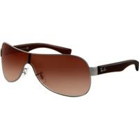 ray ban rb3471 02913 matte gunmetal brown rubber templegradient brown