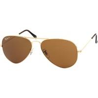 ray ban aviator large metal rb3025 00157 polarized aristabrown