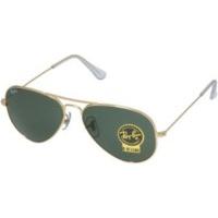 ray ban aviator large metal rb3025 w3234 arista goldgrey green