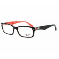 ray ban rx5206 2479 black red texture