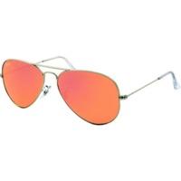 Ray-Ban Aviator Metal RB3025 019/Z2 (matte silver/crystal brown mirror pink)