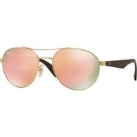 ray ban rb3536 1122y gold browncopper mirrored