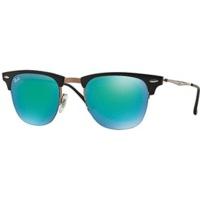 ray ban clubmaster light ray rb8056 1763r black browngreen mirror