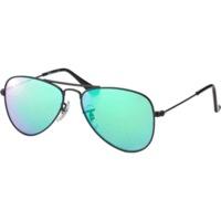 Ray-Ban Junior RJ9506S 201/3R (black matt/green mirrored)