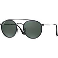 Ray-Ban Round Double Bridge RB3647N 002/58 (black/polarized green classic G-15)