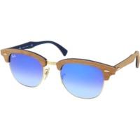 Ray-Ban Clubmaster Wood RB3016M 1180/7Q (shiny gold/grey gradient mirror blue)