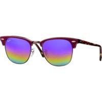 ray ban clubmaster mineral flash lenses rb3016 1222c2 bordeaux redblue ...