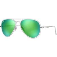 Ray-Ban Aviator Light Ray II RB4211 646/3R (transparent-silver/green mirrored)