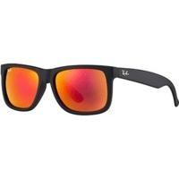 ray ban justin rb4165 6226q small black matt red mirrored