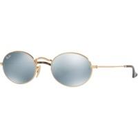 ray ban oval flat lenses rb3547n 00130 goldsilver flash