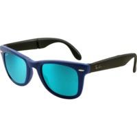 ray ban wayfarer folding classic rb4105 602017 bluecrystal blue mirror