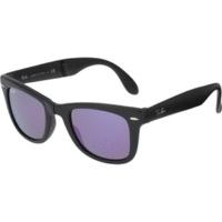 Ray-Ban Wayfarer Folding Classic RB4105 601S/1M (black matte/grey mirrored purple)