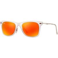 Ray-Ban Wayfarer Light Ray RB4210 646/6Q (transparent-silver/red mirrored)