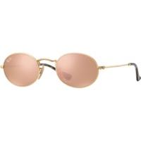 ray ban oval flat lenses rb3547n 001z2 goldcopper flash