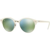 Ray-Ban Clubround RB4246 988/2X (white pearl/green mirrored)