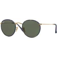 ray ban round camouflage rb3447jm 172 gold violetg15 green