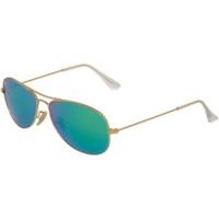 Ray-Ban Cockpit RB3362 112/19 (gold/crystal green mirror multilayer green solid color mirror)