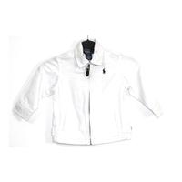 ralph lauren polo 24 months snow white zip up cotton jacket