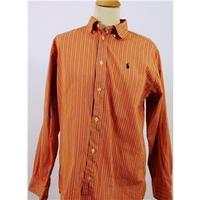ralph lauren size xl chest 40 multi coloured long sleeved shirt