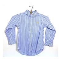 ralph lauren age 5 blue and white striped shirt