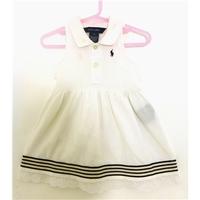 Ralph Lauren Age 9 Months White Tennis Style Lace Trim Dress