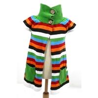 ralph lauren size 8 kids multi coloured striped knitted cardigan