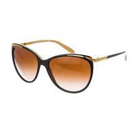 Ralph Lauren Oval Ladies Sunglasses, Black/Beige