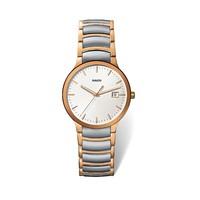 Rado Centrix men\'s rose gold-tone and stainless steel bracelet watch