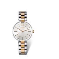 Rado Coupole ladies\' stainless steel and rose gold-plated bracelet watch