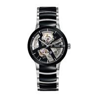 Rado Centrix Skeleton men\'s automatic black ceramic and Stainless Steel bracelet watch