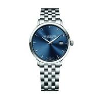 raymond weil toccata mens blue dial stainless steel bracelet watch